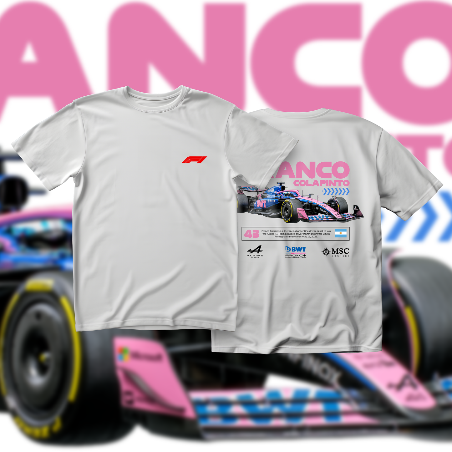 F1 Colapinto majica